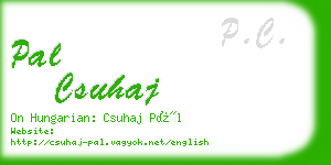 pal csuhaj business card